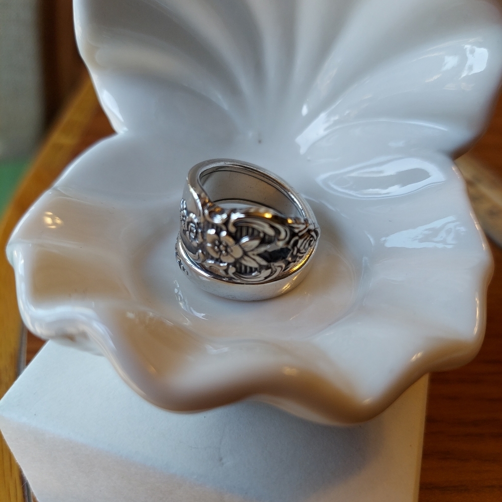Vintage Prestige Plate Size 9 Spoon Ring. - Picture 4 of 9